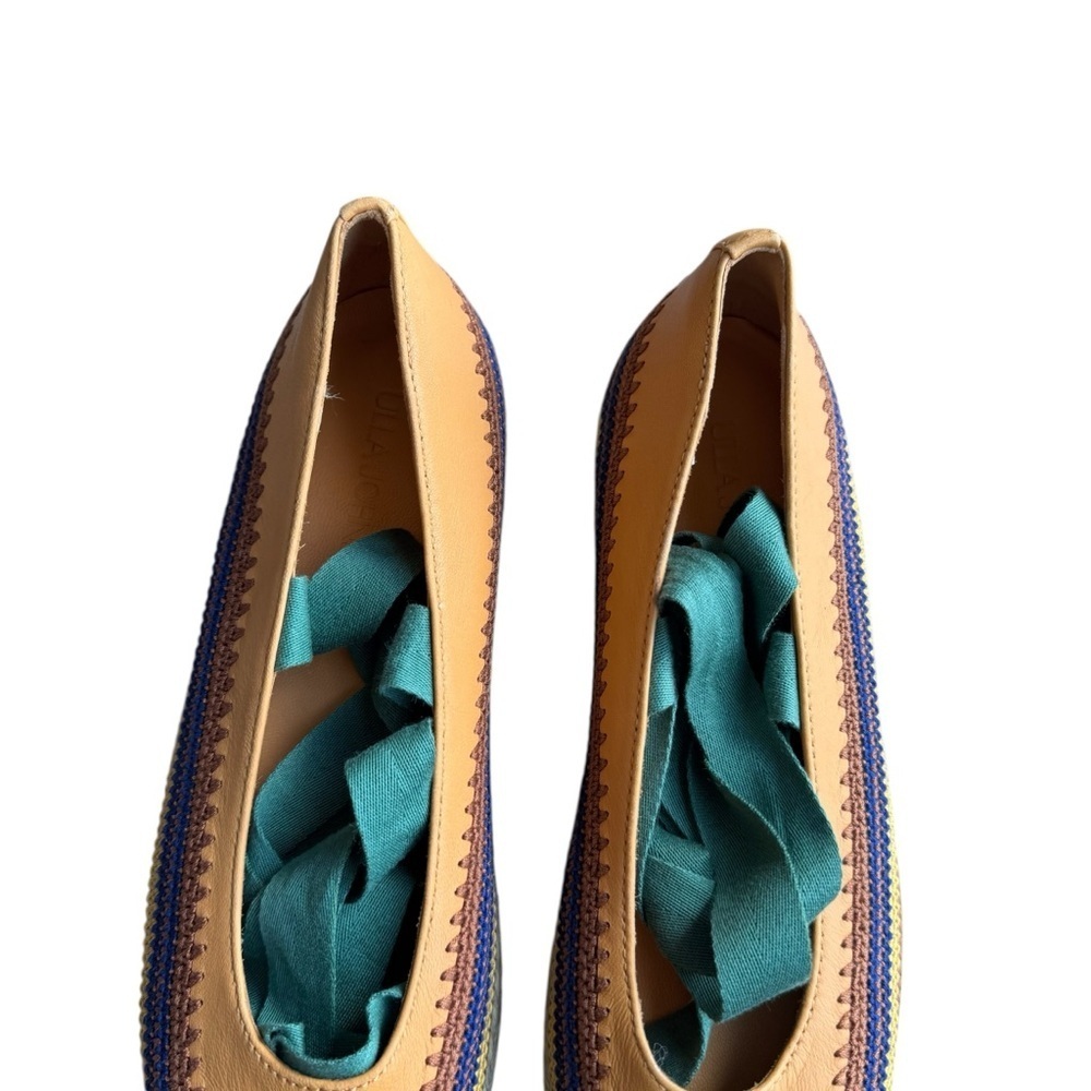Ulla Johnson - Yelena Crochet Leather Flatform Espadrille Wrap Tie Shoes EU 36 - Picture 5 of 11